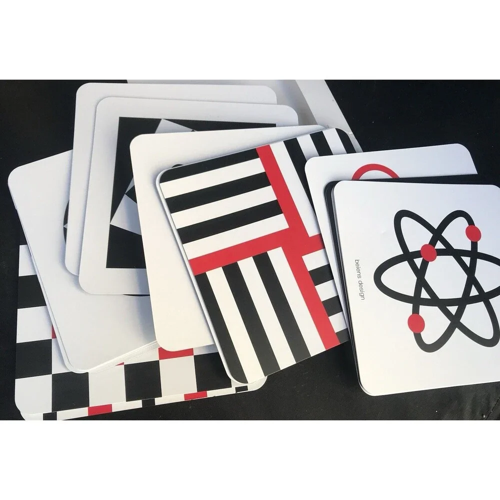 Lovevery & Beiens LOT of 3! Visual Stimulus B&W Cards, Book, Mirror Baby Develop